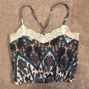 Pacsun Paisley Crop Top